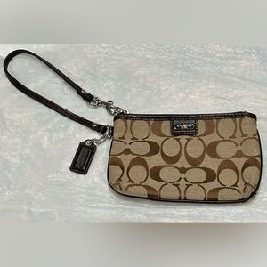 Coach Corner Zip Wristlet